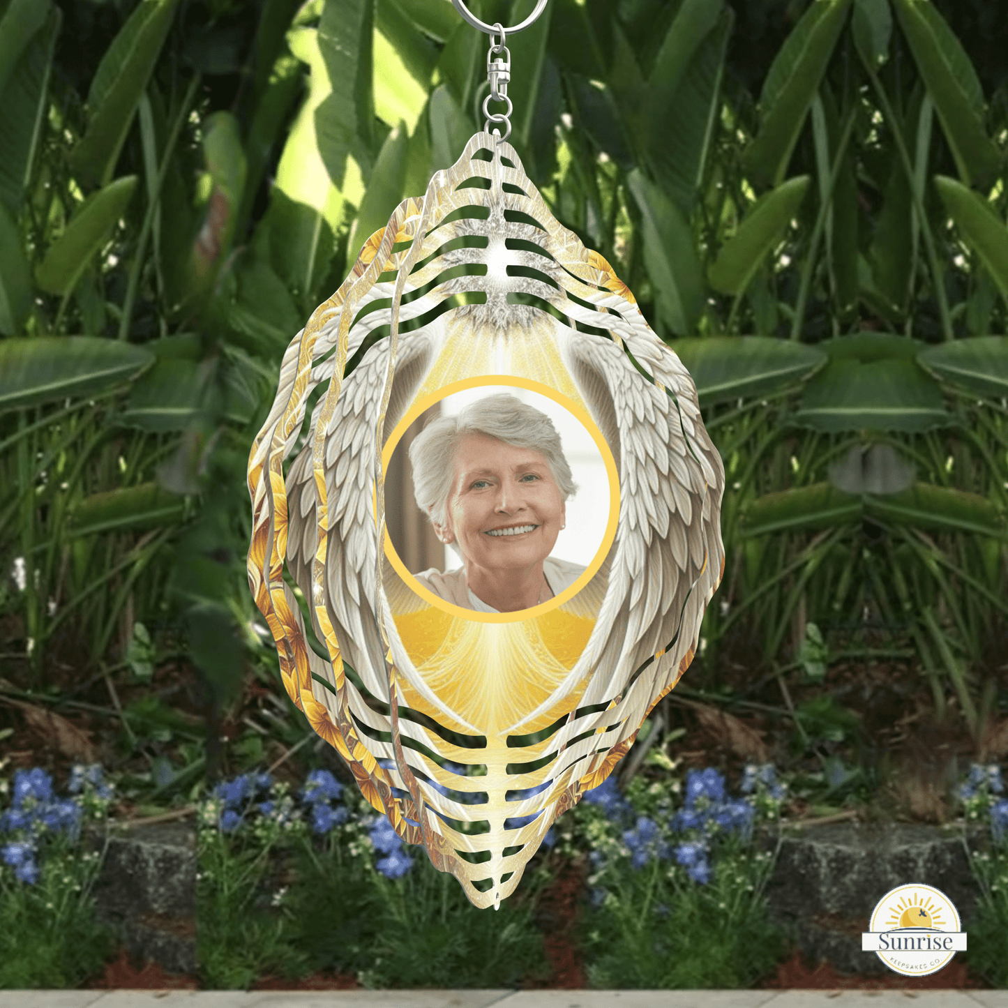 Memorial Wind Spinner – Angel Memorial Tribute – Personalized Wind Spinner by Sunrise Keepsakes