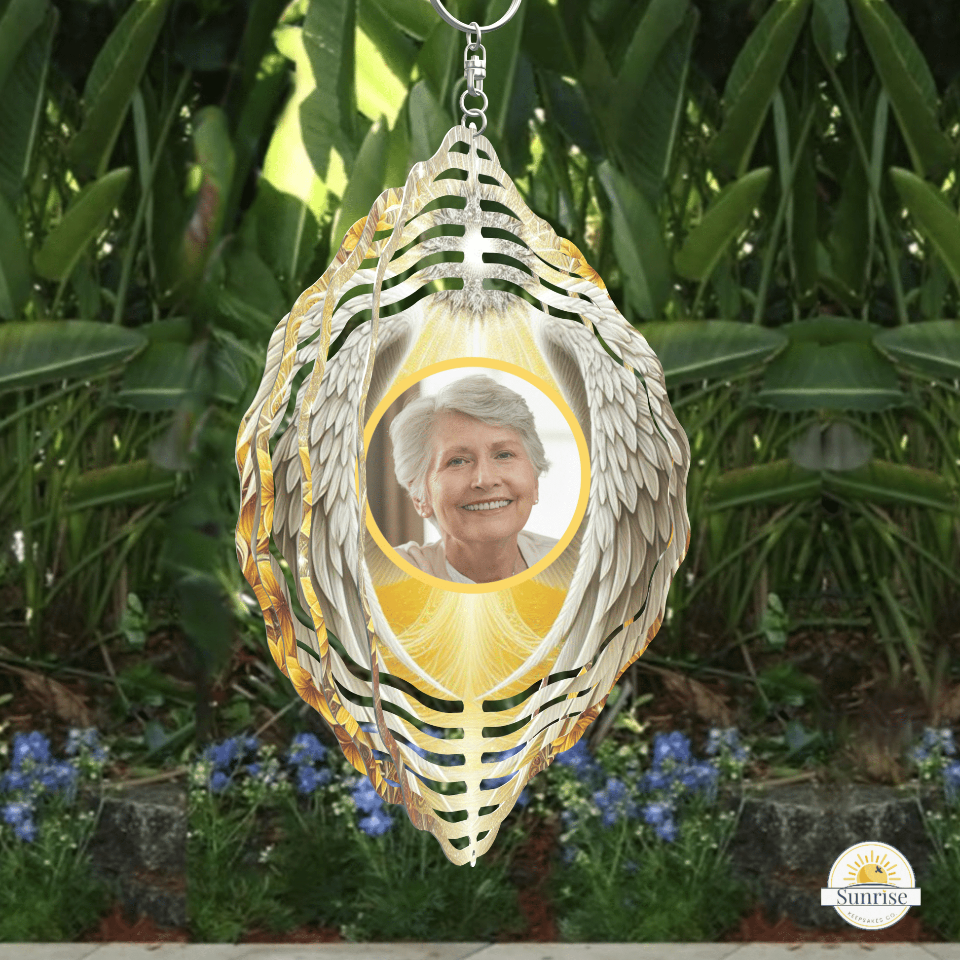 Memorial Wind Spinner – Angel Memorial Tribute – Personalized Wind Spinner by Sunrise Keepsakes