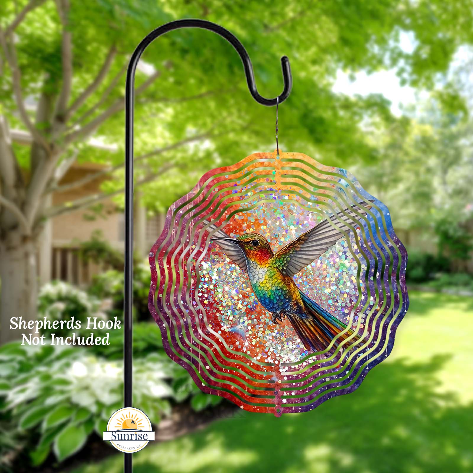 Memorial Wind Spinner – Hummingbird Memorial – Personalized Wind Spinner by Sunrise Keepsakes