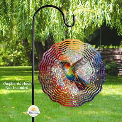 Memorial Wind Spinner – Hummingbird Memorial – Personalized Wind Spinner by Sunrise Keepsakes
