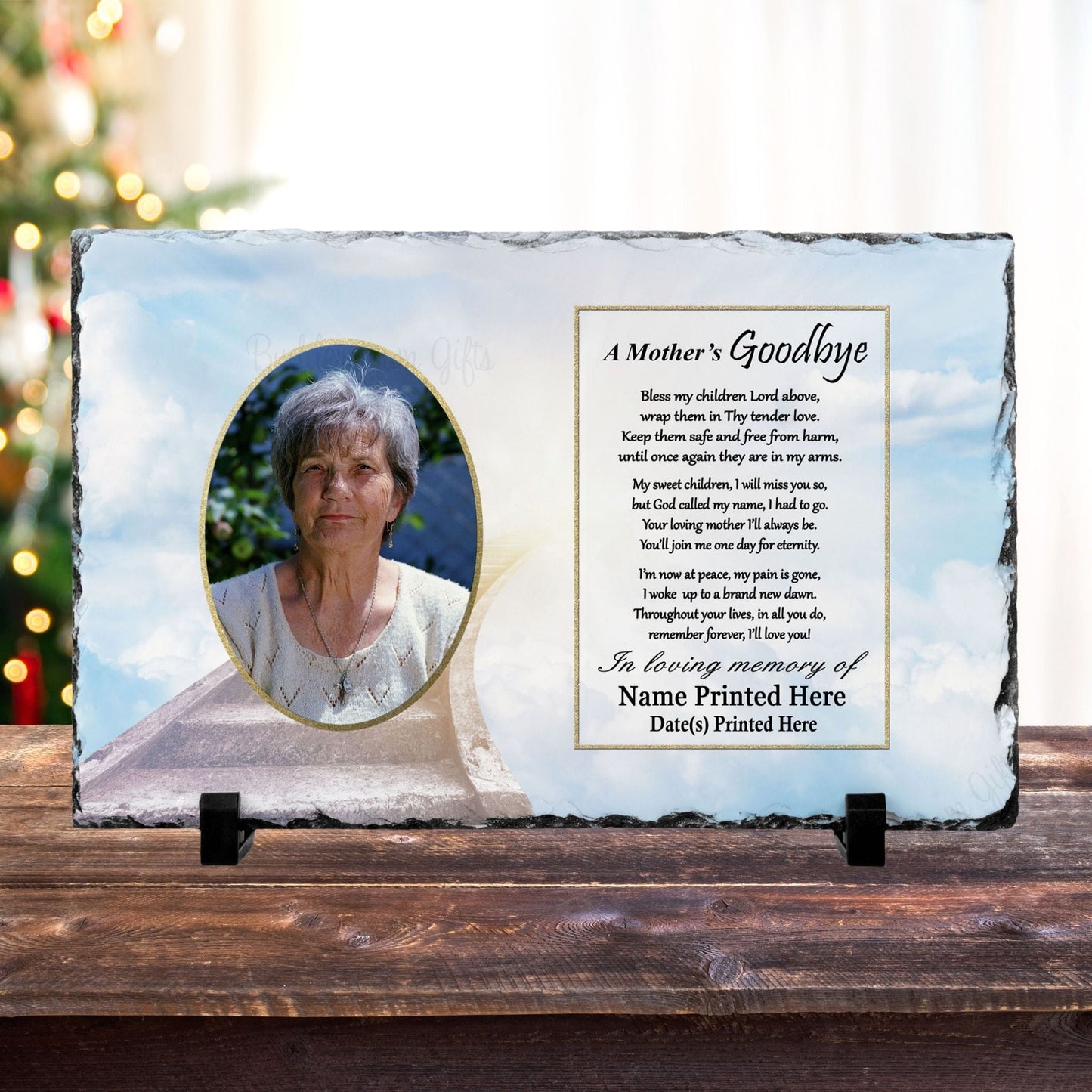 Mother Memorial Photo Plaque – A Mother’s Goodbye – Personalized Sympathy Gifts by Sunrise Keepsakes