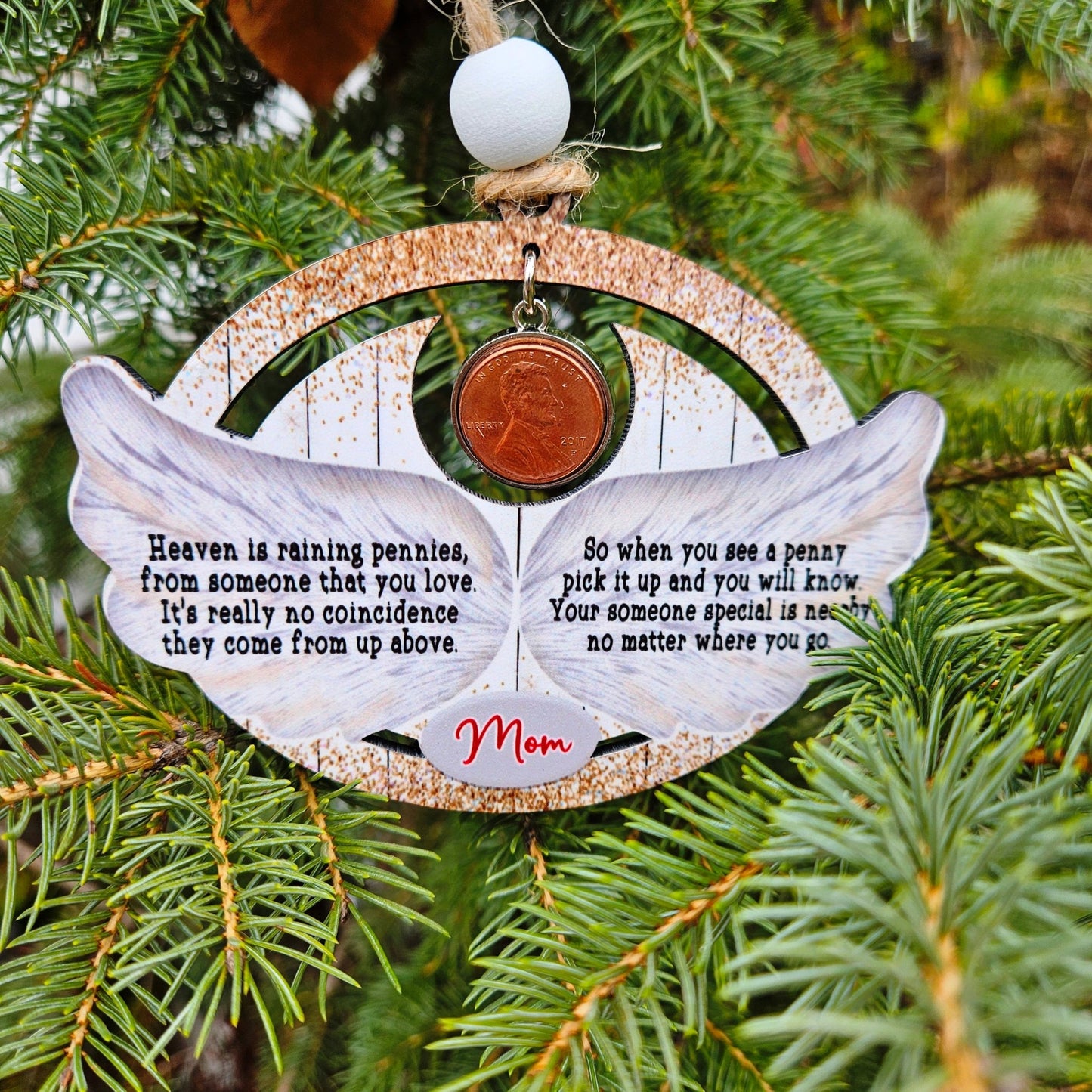 Penny from Heaven Memorial Ornament – Personalized Memorial Ornament by Sunrise Keepsakes