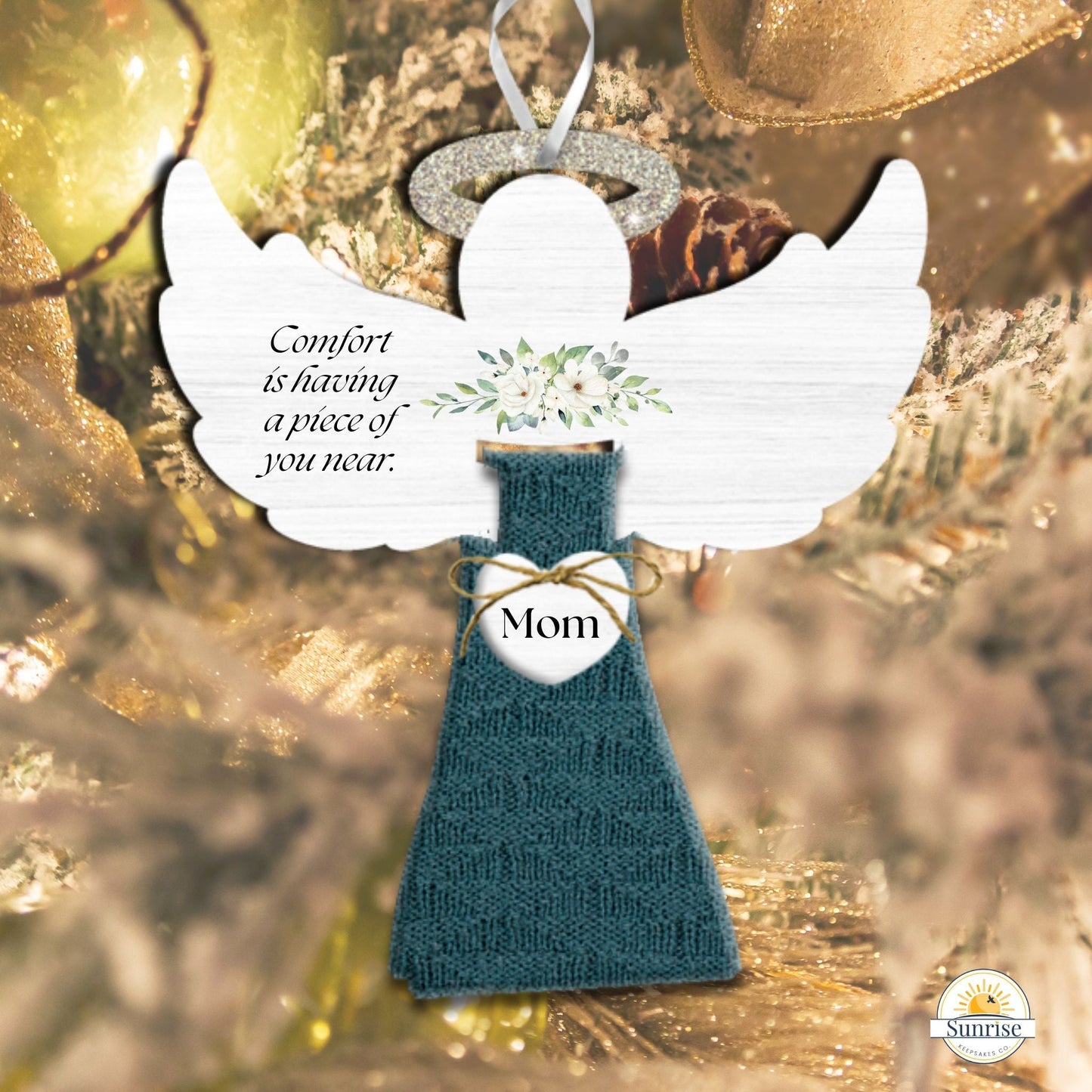 Personalized Angel Ornament – Clothing Keepsake Memorial Gift – Personalized Memorial Ornament by Sunrise Keepsakes