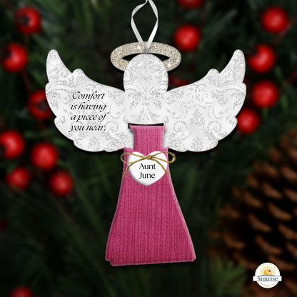 Personalized Angel Ornament – Clothing Keepsake Memorial Gift – Personalized Memorial Ornament by Sunrise Keepsakes