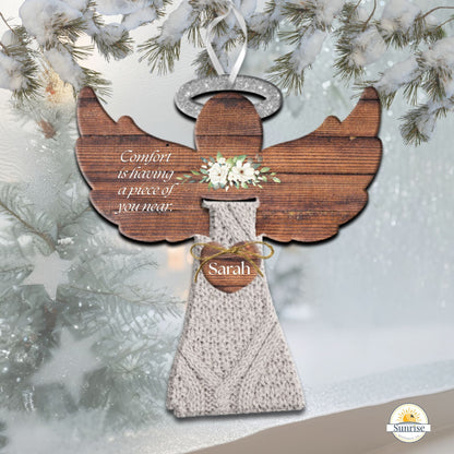 Personalized Angel Ornament – Clothing Keepsake Memorial Gift – Personalized Memorial Ornament by Sunrise Keepsakes