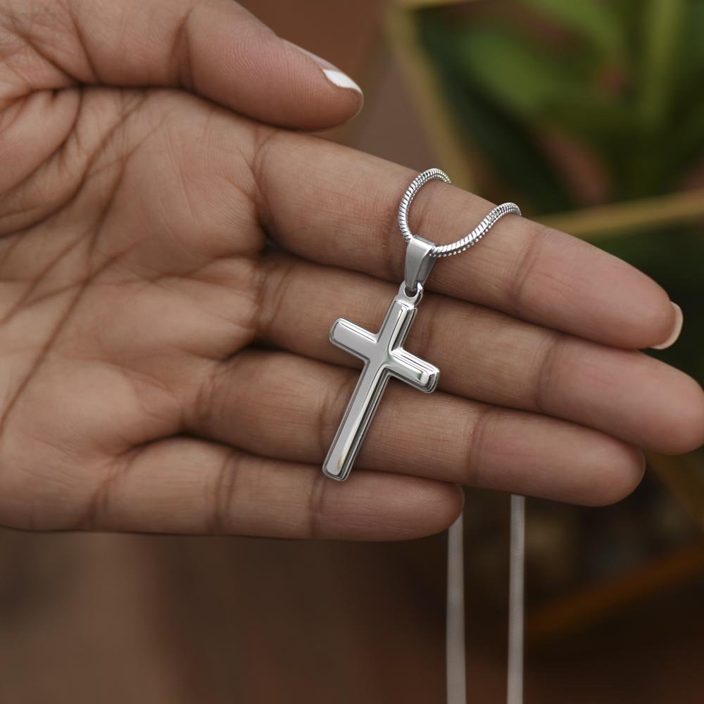 Personalized Cross Necklace - Engraved Jewelry - Loss of Madre - pérdida de madre – Personalized Jewelry by Sunrise Keepsakes