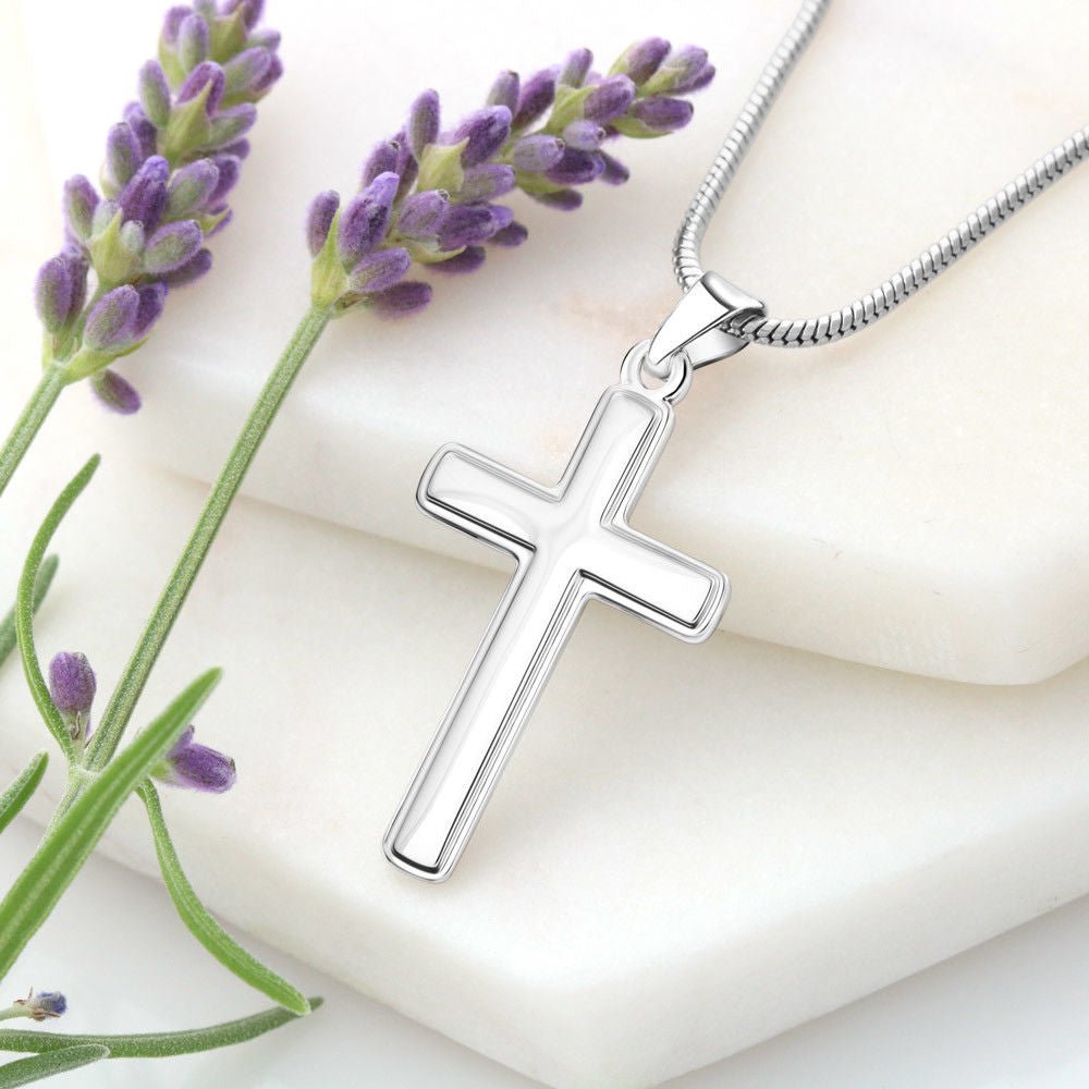 Personalized Cross Necklace - Engraved Jewelry - Loss of Madre - pérdida de madre – Personalized Jewelry by Sunrise Keepsakes