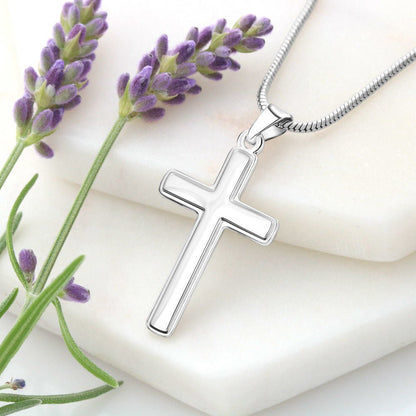 Personalized Cross Necklace - Engraved Jewelry - Loss of Madre - pérdida de madre – Personalized Jewelry by Sunrise Keepsakes