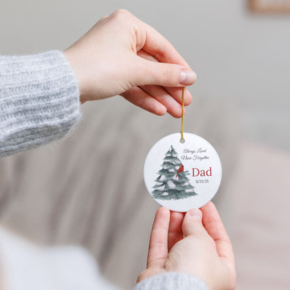 Personalized Memorial Ornament - Always Loved Never Forgotten – Personalized Home Decor by Sunrise Keepsakes