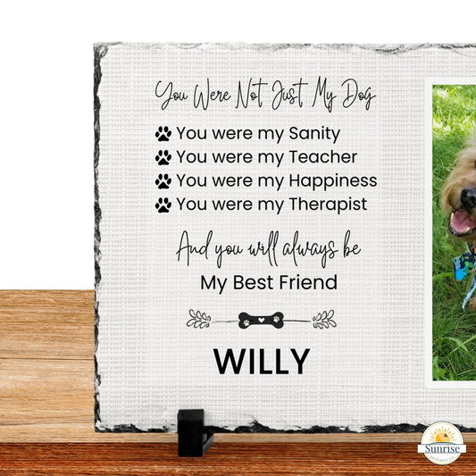 Personalized Pet Memorial Photo Plaque – You Were Not Just My Dog – Personalized Pet Loss by Sunrise Keepsakes
