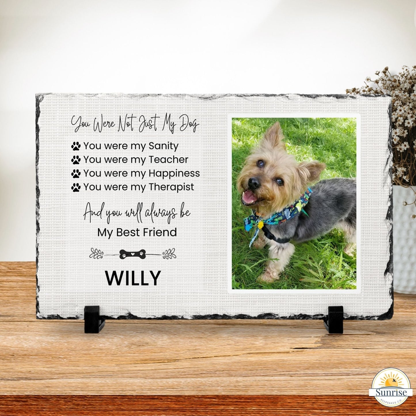 Personalized Pet Memorial Photo Plaque – You Were Not Just My Dog – Personalized Pet Loss by Sunrise Keepsakes
