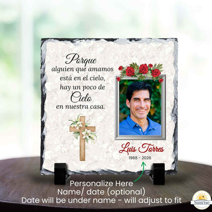 Personalized Spanish Memorial Plaque - Heaven in Our Home – Personalized Home Decor by Sunrise Keepsakes