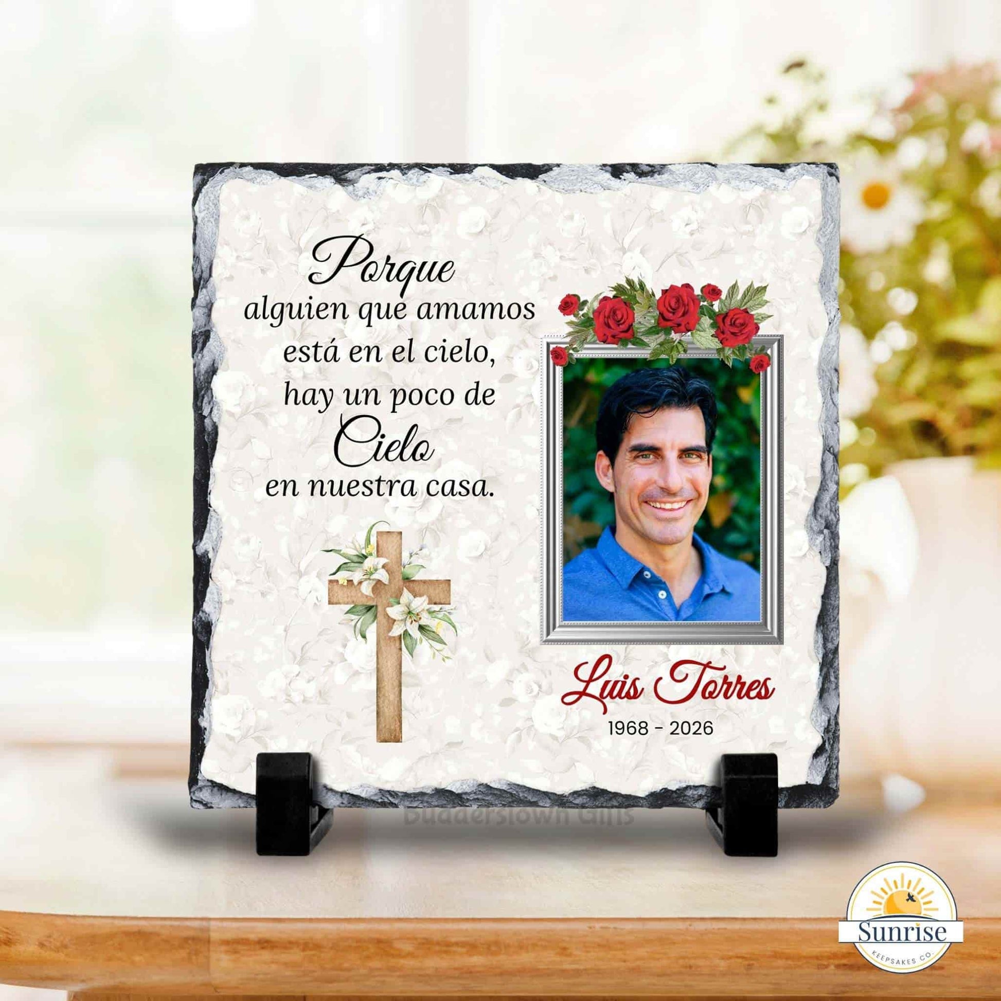 Personalized Spanish Memorial Plaque - Heaven in Our Home – Personalized Home Decor by Sunrise Keepsakes