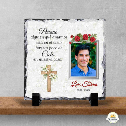 Personalized Spanish Memorial Plaque - Heaven in Our Home – Personalized Home Decor by Sunrise Keepsakes