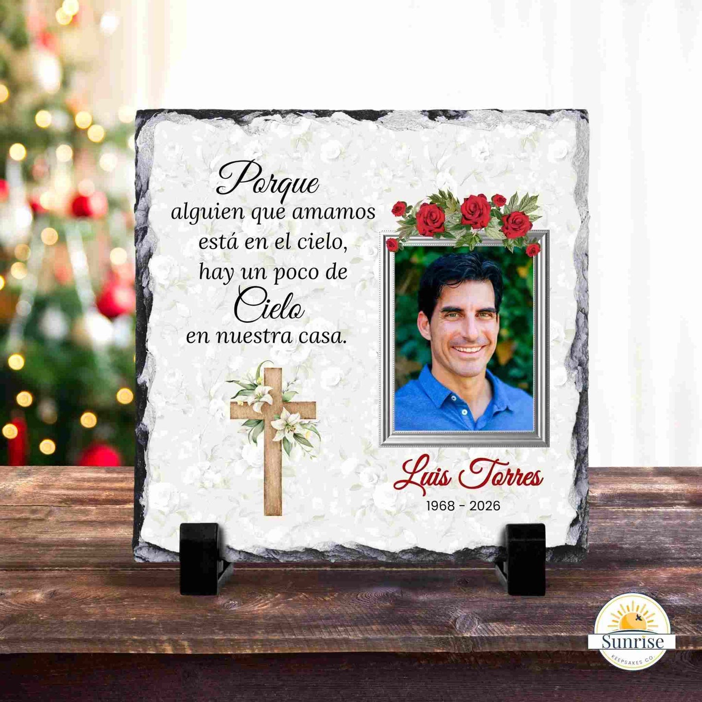 Personalized Spanish Memorial Plaque - Heaven in Our Home – Personalized Home Decor by Sunrise Keepsakes
