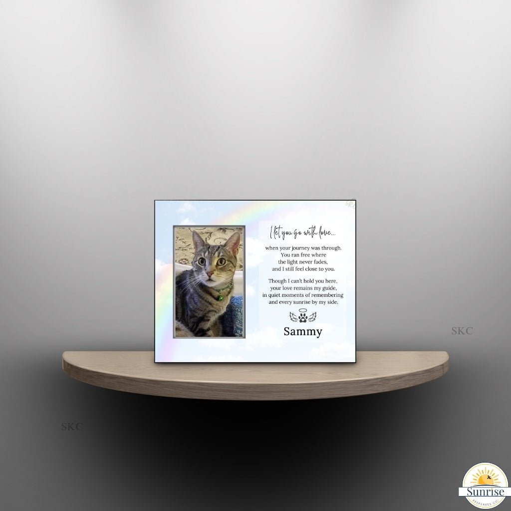 Pet Loss Frame - I Let You Go With Love – Personalized pet memorial by Sunrise Keepsakes