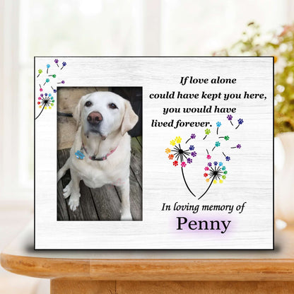 Pet Memorial Frame – If Love Alone Could Have Kept You Here – Personalized pet memorial by Sunrise Keepsakes