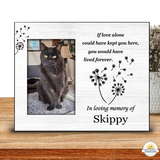 Pet Memorial Frame – If Love Alone Could Have Kept You Here – Personalized pet memorial by Sunrise Keepsakes