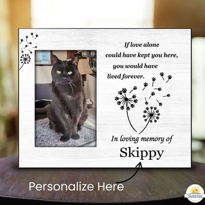 Pet Memorial Frame – If Love Alone Could Have Kept You Here – Personalized pet memorial by Sunrise Keepsakes