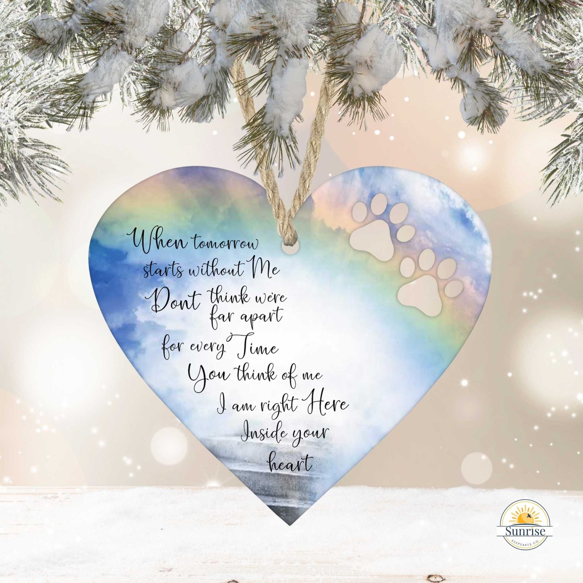 Pet Memorial Ornament - Memorial ornament for pet - Pet Sympathy Gift – Personalized pet memorial by Sunrise Keepsakes