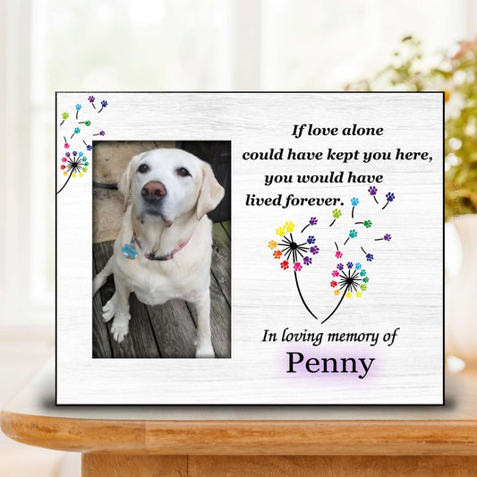 Pet Memorial Photo Frame – If Love Alone Dog or Cat Loss Gift – Personalized pet memorial by Sunrise Keepsakes