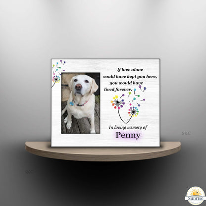 Pet Memorial Photo Frame – If Love Alone Dog or Cat Loss Gift – Personalized pet memorial by Sunrise Keepsakes
