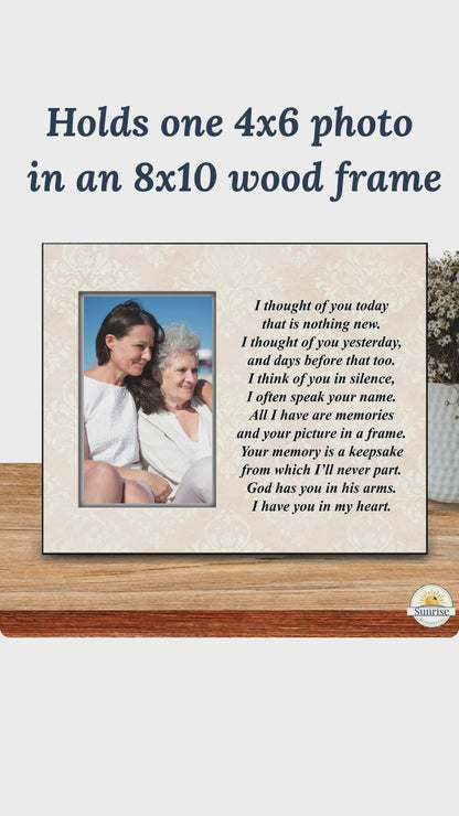 Memorial Photo Frame – Thought of You Today Poem | Sympathy Gift