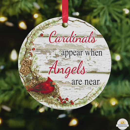 cardinal memorial ornament with photo