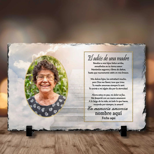 Spanish Memorial Gift for Loss of Mom – El adiós de una madre – Personalized Sympathy Gifts by Sunrise Keepsakes