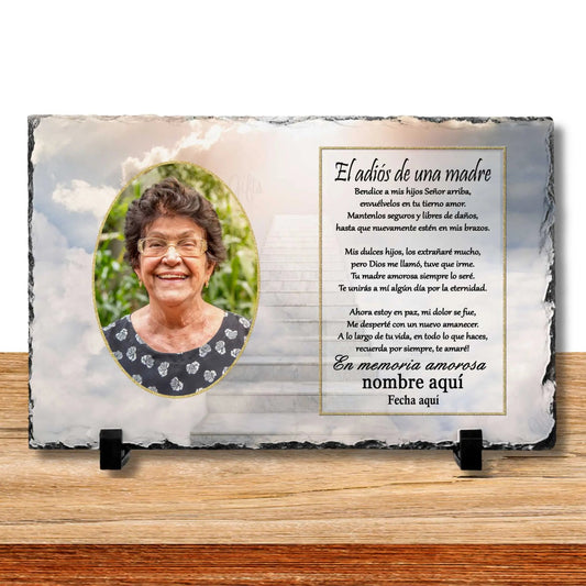 Spanish Memorial Gift for Loss of Mom – El adiós de una madre – Personalized Sympathy Gifts by Sunrise Keepsakes