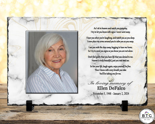 Sympathy Remembrance Plaque - personalized memorial plaque – Personalized Memorial Ceremony Supplies by Sunrise Keepsakes