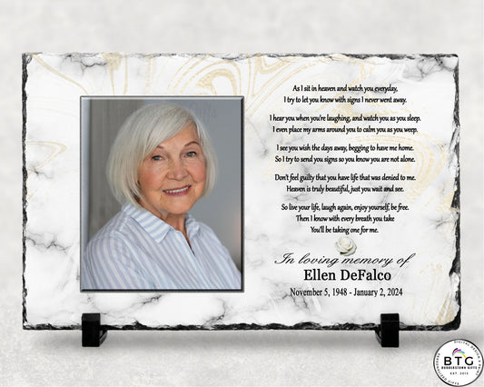 Sympathy Remembrance Plaque - personalized memorial plaque – Personalized Memorial Ceremony Supplies by Sunrise Keepsakes