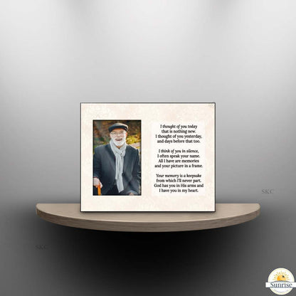 Thought of You Today Memorial Frame | Sympathy Photo Gift – Personalized Sympathy Gifts by Sunrise Keepsakes