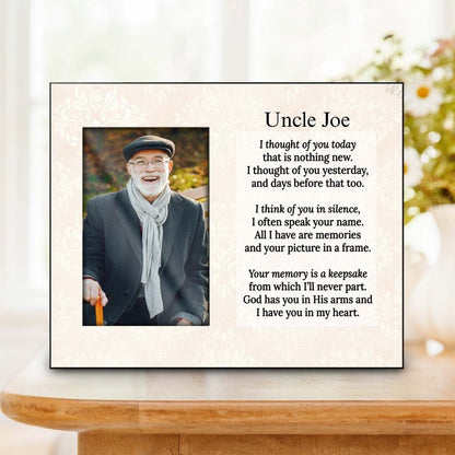 Thought of You Today Memorial Frame | Sympathy Photo Gift – Personalized Sympathy Gifts by Sunrise Keepsakes