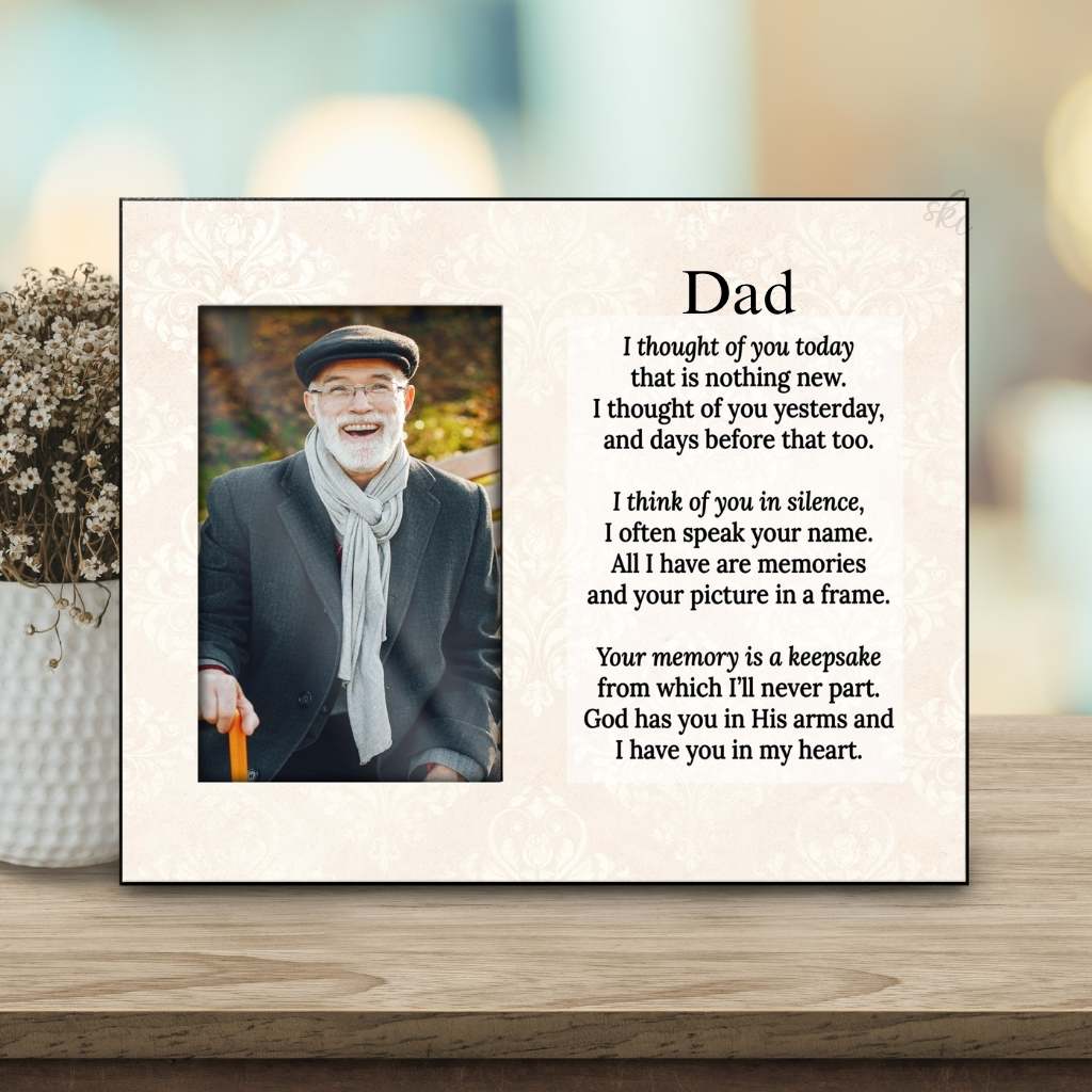 Thought of You Today Memorial Frame | Sympathy Photo Gift – Personalized Sympathy Gifts by Sunrise Keepsakes