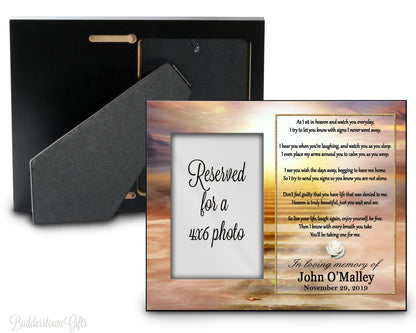 As I Sit in Heaven Memorial Frame - Personalized Sympathy Gift – Personalized by Sunrise Keepsakes