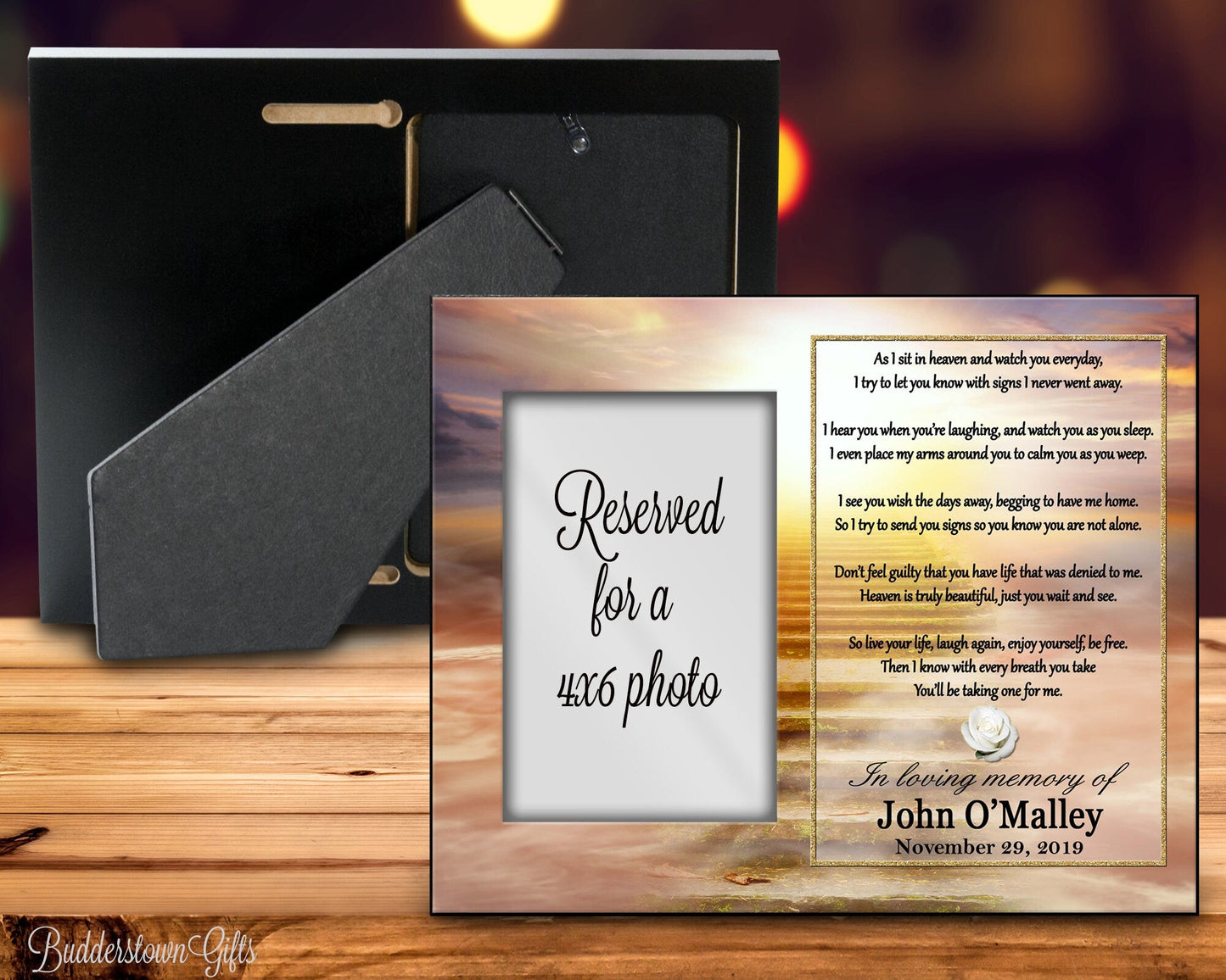As I Sit in Heaven Memorial Frame - Personalized Sympathy Gift – Personalized by Sunrise Keepsakes