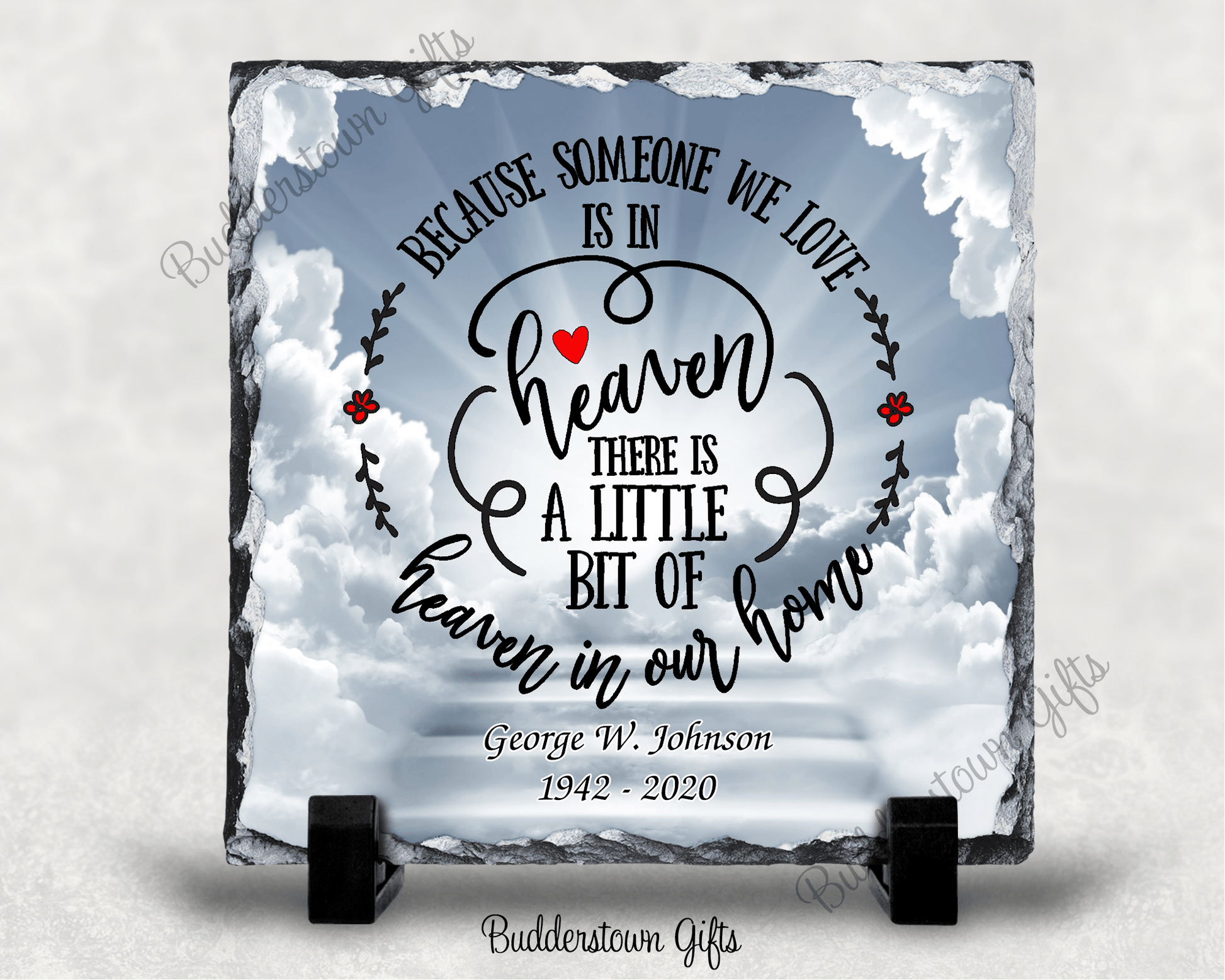 Because Someone We Love - Memorial Stone Slate - Sympathy Gift – Personalized Sympathy Gifts by Sunrise Keepsakes