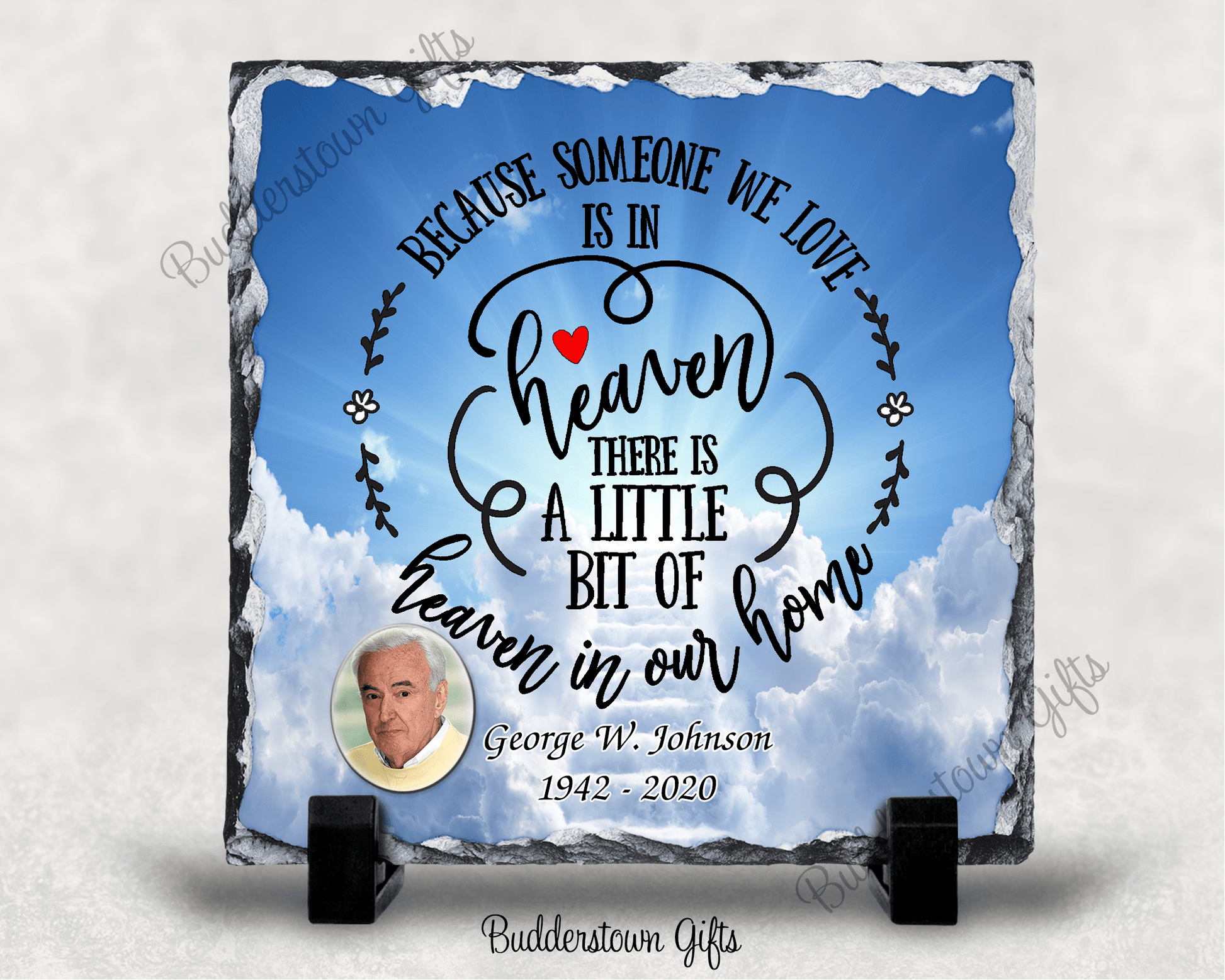 Because Someone We Love - Memorial Stone Slate - Sympathy Gift – Personalized Sympathy Gifts by Sunrise Keepsakes