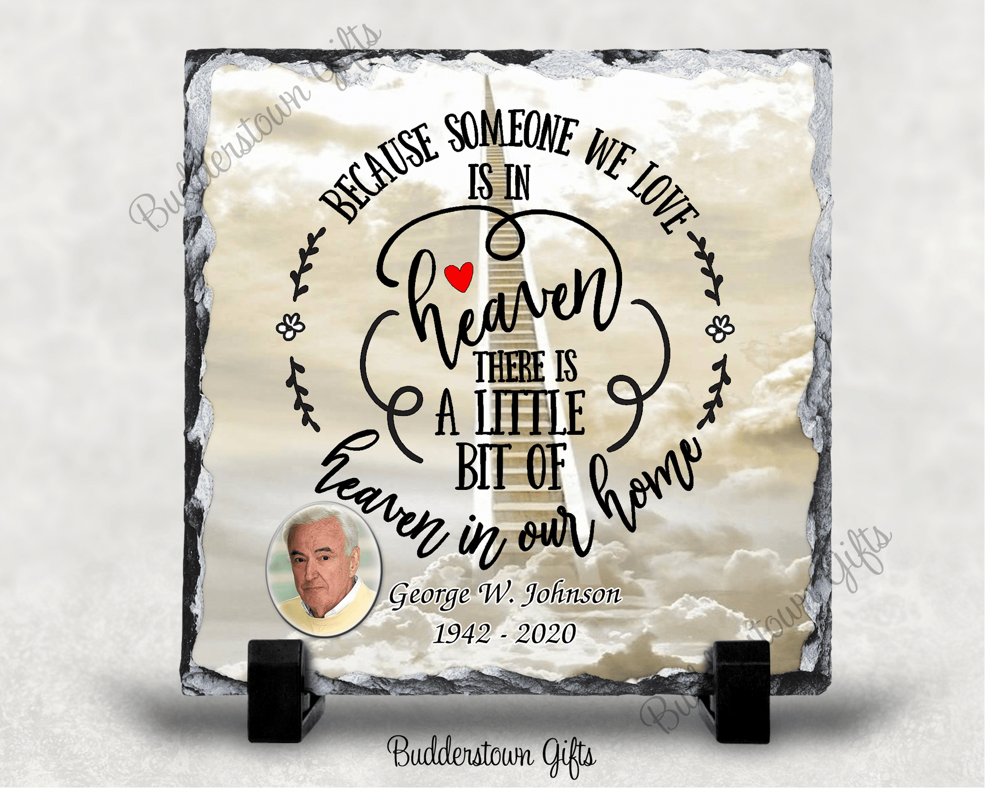 Because Someone We Love - Memorial Stone Slate - Sympathy Gift – Personalized Sympathy Gifts by Sunrise Keepsakes