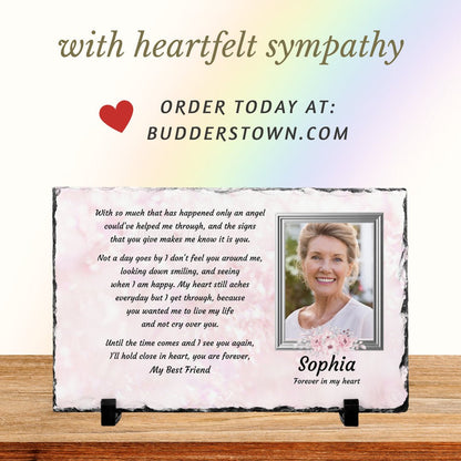 Forever My, Sympathy Gift, Loss of a Loved One, Remembrance Gift, Memorial Plaque, Personalized Memorial, – Personalized Sympathy Gifts by Sunrise Keepsakes