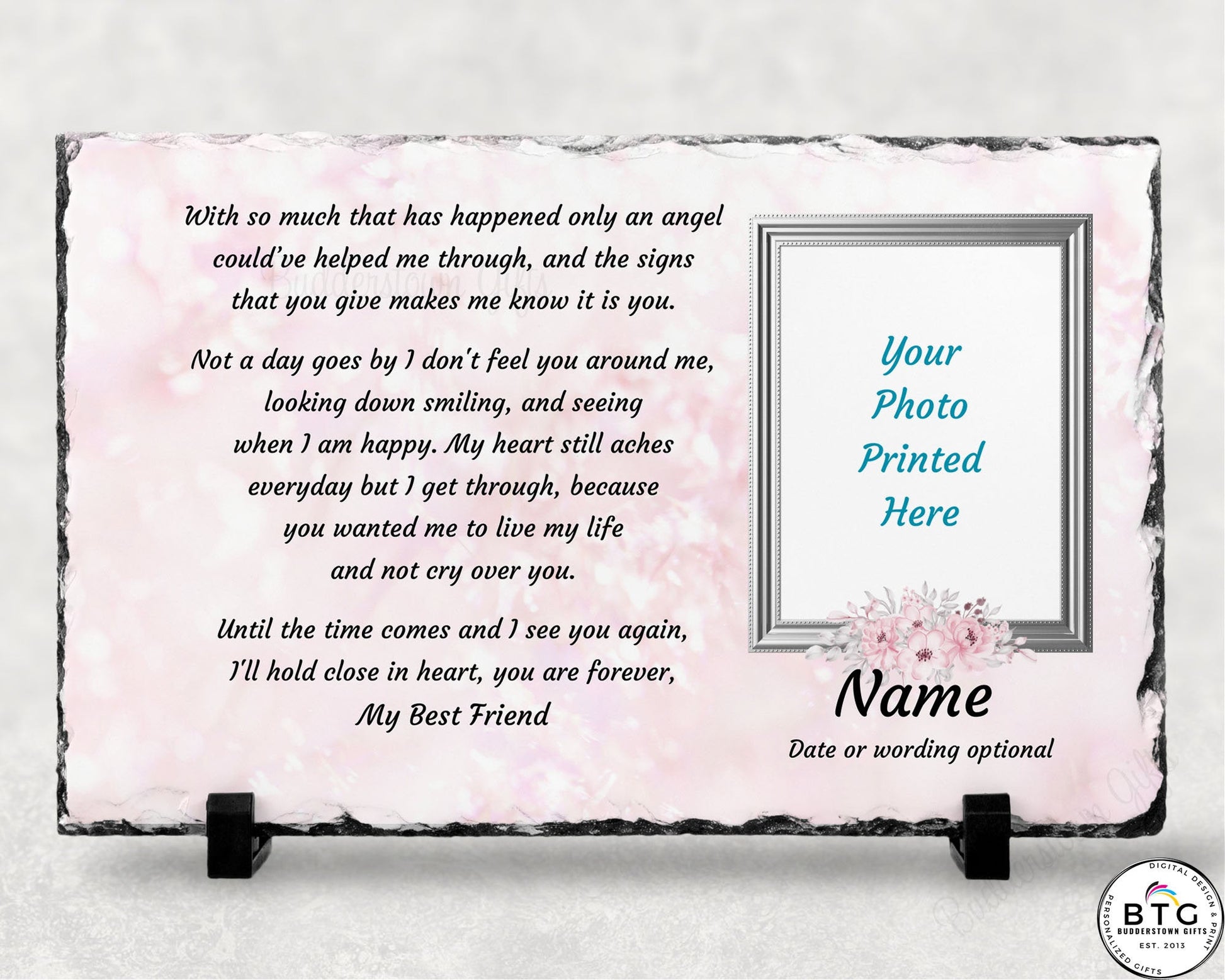 Forever My, Sympathy Gift, Loss of a Loved One, Remembrance Gift, Memorial Plaque, Personalized Memorial, – Personalized Sympathy Gifts by Sunrise Keepsakes