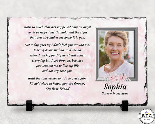 Forever My, Sympathy Gift, Loss of a Loved One, Remembrance Gift, Memorial Plaque, Personalized Memorial, – Personalized Sympathy Gifts by Sunrise Keepsakes