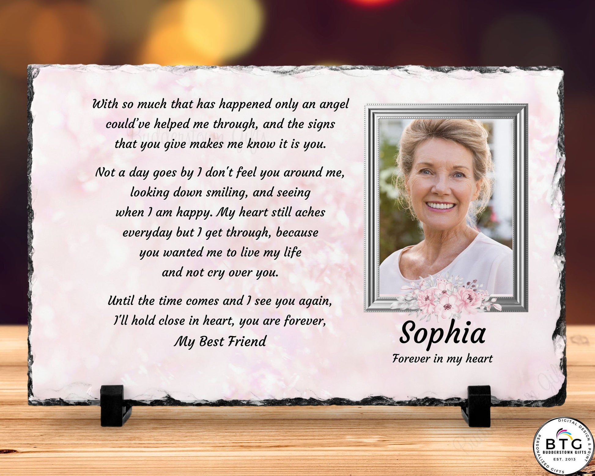 Forever My, Sympathy Gift, Loss of a Loved One, Remembrance Gift, Memorial Plaque, Personalized Memorial, – Personalized Sympathy Gifts by Sunrise Keepsakes