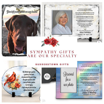 Memorial Photo Gift, Sympathy Gift, Loss of a Loved One, Memorial Plaque – Personalized Sympathy Gifts by Sunrise Keepsakes