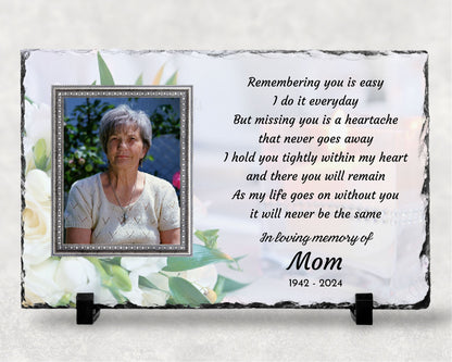 Memorial Photo Gift, Sympathy Gift, Loss of a Loved One, Memorial Plaque – Personalized Sympathy Gifts by Sunrise Keepsakes