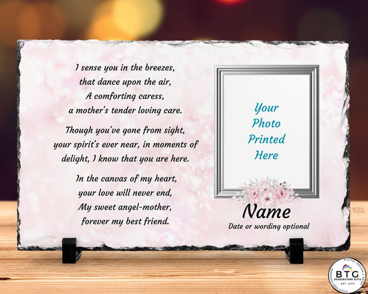 Memorial Plaque, Forever My, Sympathy Gift, Loss of a Loved One, Remembrance Gift, Personalized Memorial, – Personalized Sympathy Gifts by Sunrise Keepsakes
