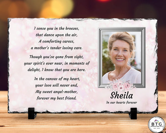 Memorial Plaque, Forever My, Sympathy Gift, Loss of a Loved One, Remembrance Gift, Personalized Memorial, – Personalized Sympathy Gifts by Sunrise Keepsakes