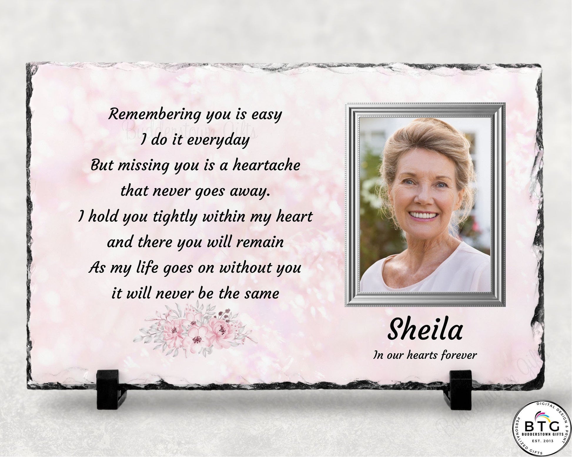 Memorial Plaque, Remembering You, Sympathy Gift, Loss of a Loved One, Remembrance Gift, Personalized Memorial – Personalized Sympathy Gifts by Sunrise Keepsakes