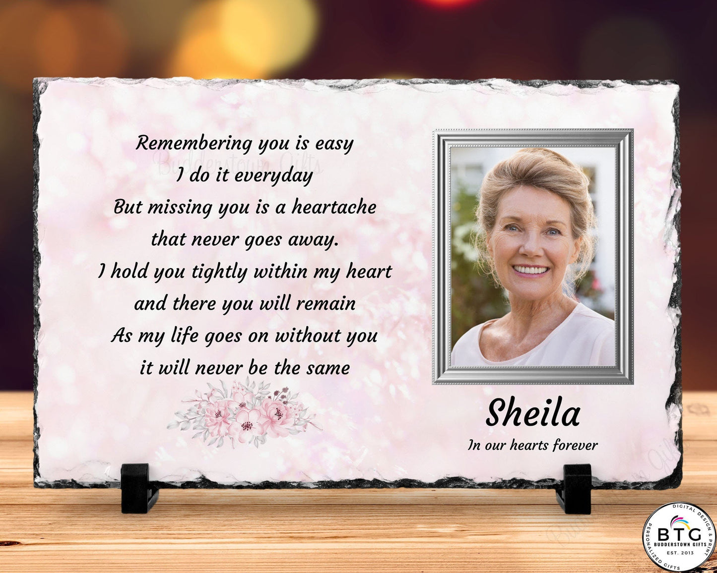Memorial Plaque, Remembering You, Sympathy Gift, Loss of a Loved One, Remembrance Gift, Personalized Memorial – Personalized Sympathy Gifts by Sunrise Keepsakes